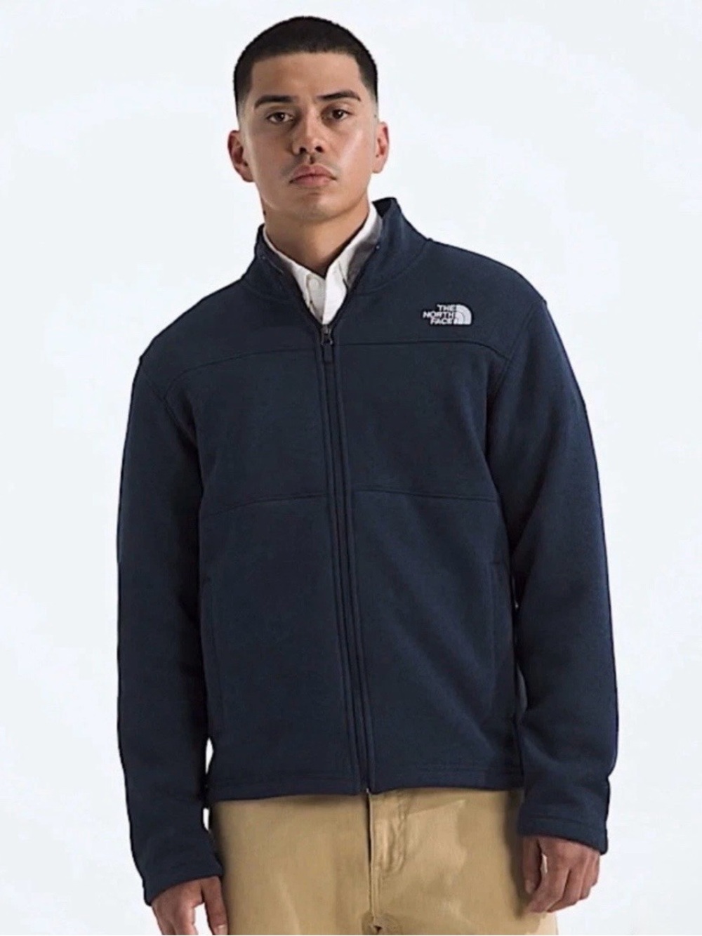 NWOT THE NORTH FACE XLARGE MEN GORDON LYONS FULL ZIP JACKET NAVY AUTHENTIC $130
